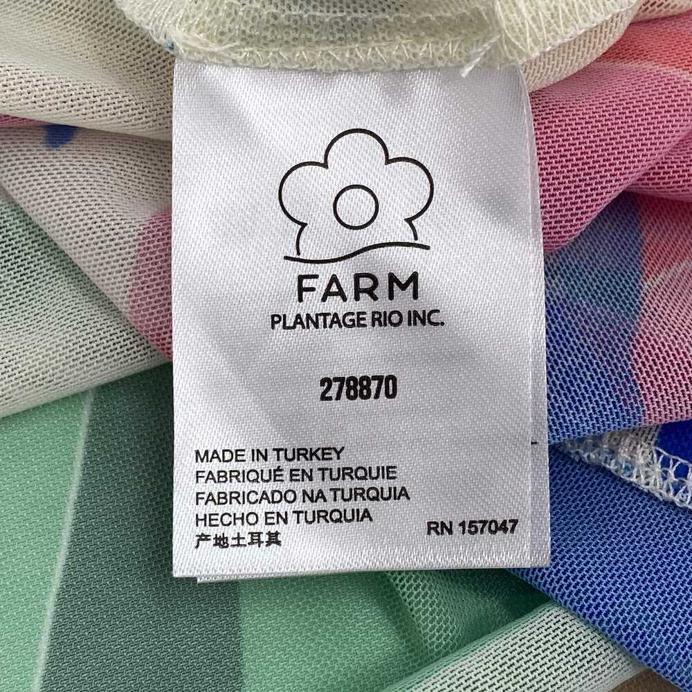 FARM Rio Cream Blue Tropical Print Maxi Dress | Size L - Picture 5 of 9